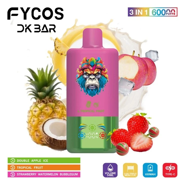 DOUBLE APPLE ICE TROPICAL FRUIT STRAWBERRY WATERMELON BUBBLEGUM