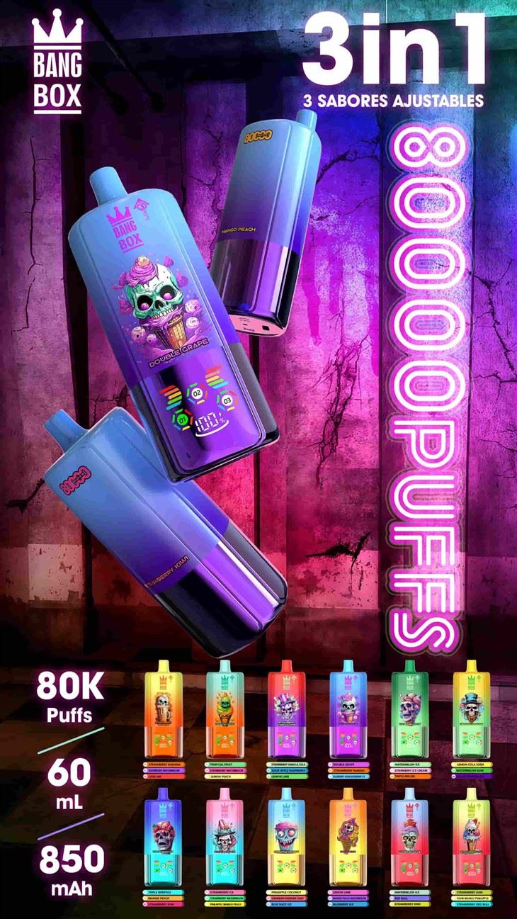 BANG BOX 80k پفس 3 in1 ایڈجسٹ فلیور ای-سگریٹ